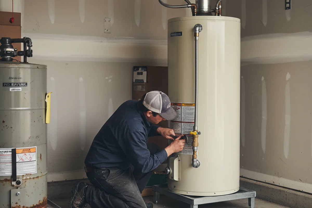 Water heater and shutoff valve replacement in Priddy